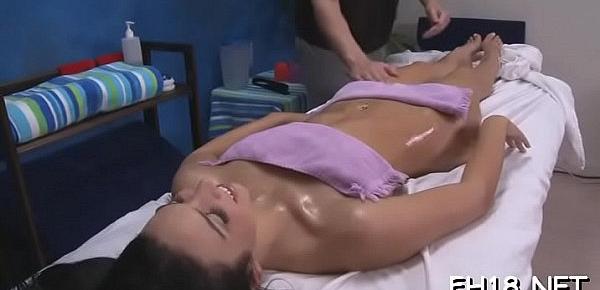  All natural teen drilled hard by her massagist